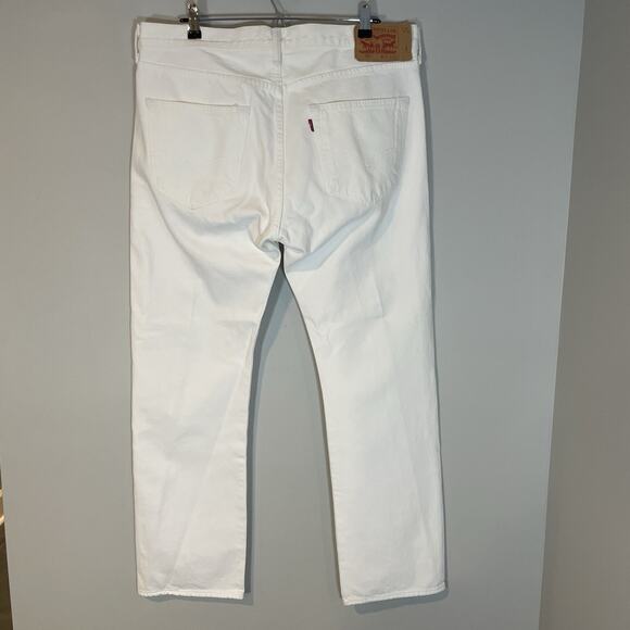 Levi's 501 XX White Button Fly Straight Leg Denim Jeans Mens Size 36x30 Mexico - Picture 3 of 13